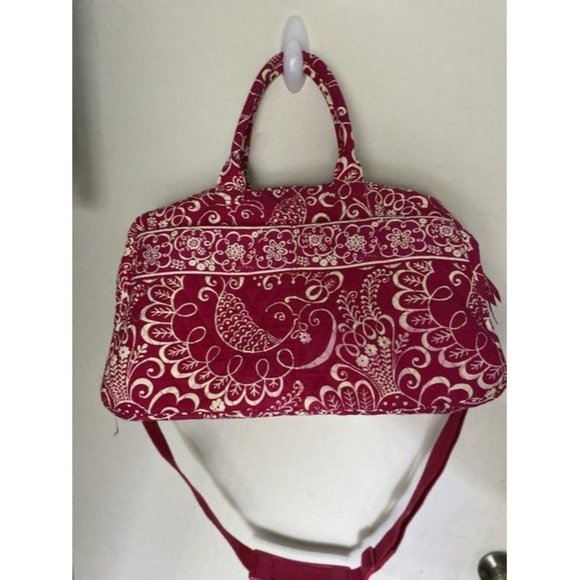 Vera Bradley Xl Duffel Msrp Red White Weekendtrave - Picture 2 of 8